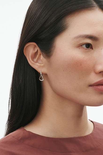 Sterling Silver Mercy Earhoop Earrings
