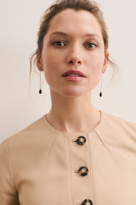 Sterling Silver And Black Agate Vivianna Torun Earrings