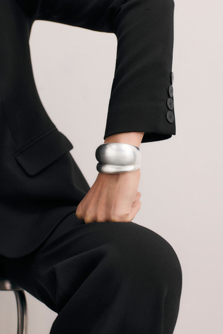 Sterling Silver Curve Bangle