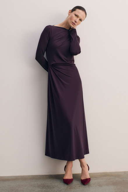 Rona Jersey Dress Aubergine