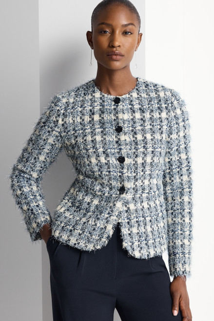 Sunbury Tweed Jacket Navy And Ivory