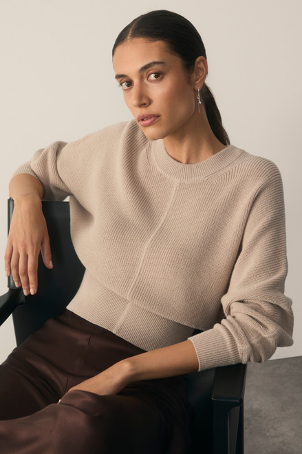 Rieti Cotton Silk Blend Sweater Oat