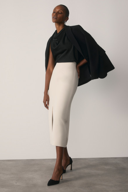 Clever Crepe Doppio Oliena Skirt Stone