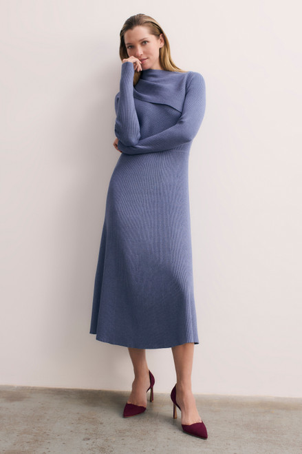 Ferno Knit Dress Slate Blue