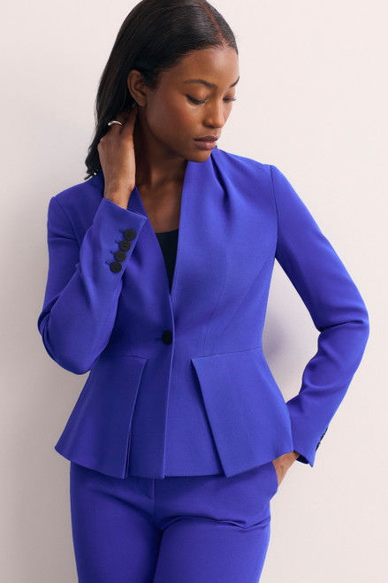 Clever Crepe Clifton Jacket Cobalt Blue