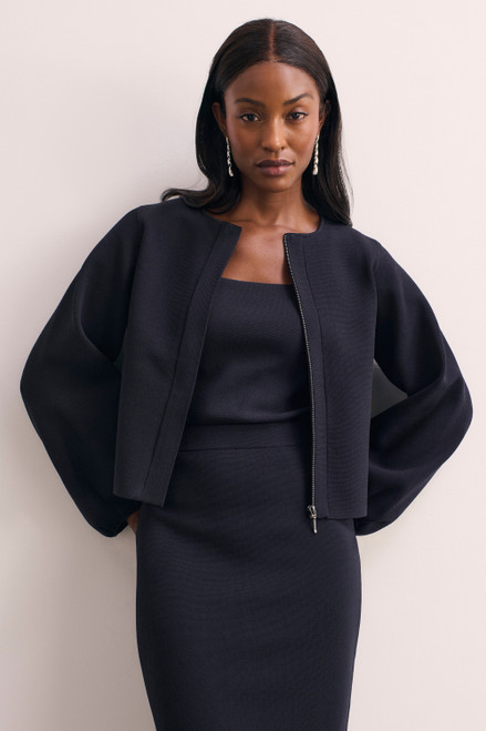 Sculpt Knit Parella Dress Navy - Welcome to the Fold LTD
