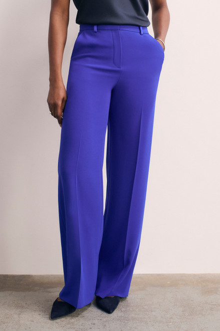 Clever Crepe Adelaide Trousers Cobalt Blue