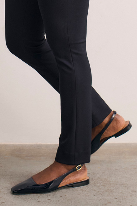 Limone Patent Leather Flats 15 Navy