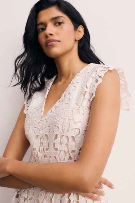 Valance Lace Dress Ivory