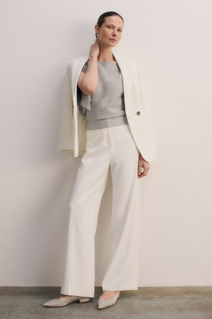 Liri Metallic Knit Top Silver
