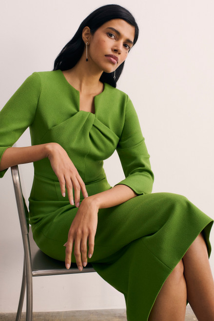 Waverley Sculpt Stretch Crepe Dress Spring Green