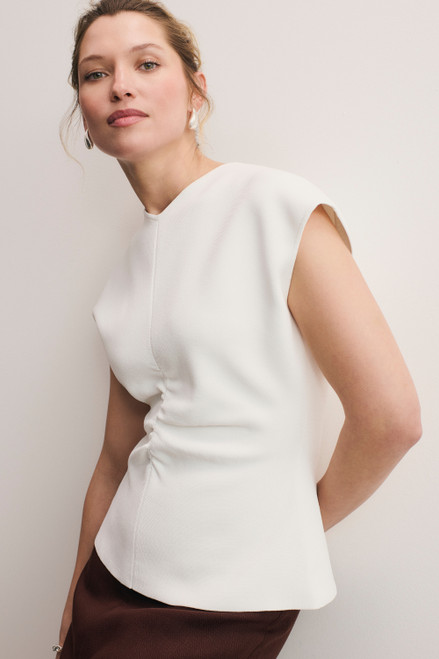 Sculpt Knit Tellaro Top Ivory
