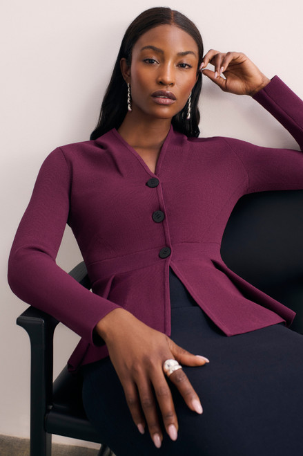 Sculpt Knit Corato Jacket Summer Plum