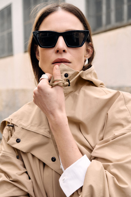 Eastleigh Water Repellent Hooded Mac Beige