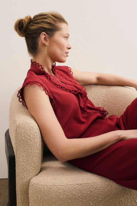 Veroli Silk Blouse Sienna Red