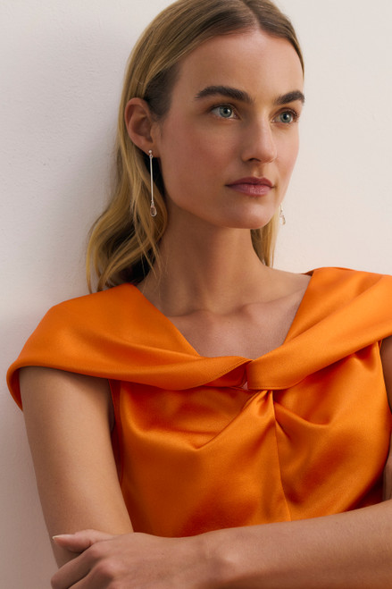 Tirana Satin Top Tangerine