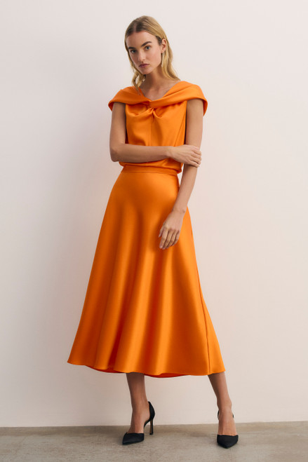 Tirana Satin Top Tangerine