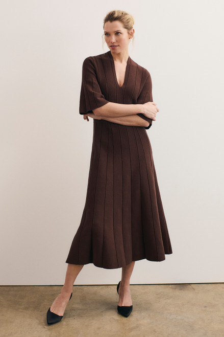 Noli Cotton Knit Dress Chocolate