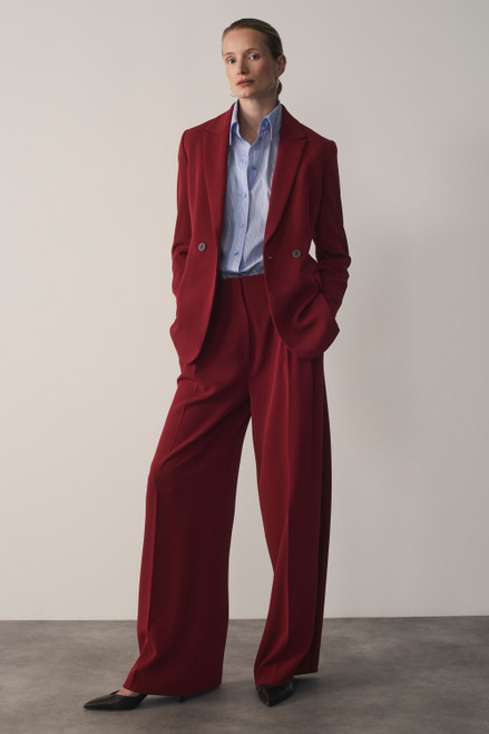 Clever Crepe Knighton Jacket Sienna Red