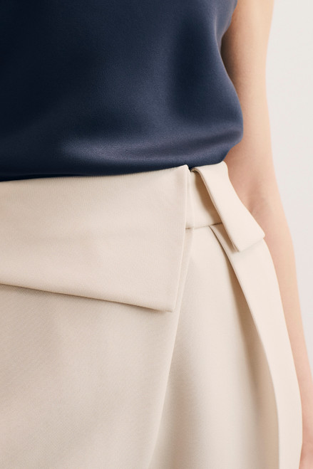 Clever Crepe Doppio Valle Trousers Stone