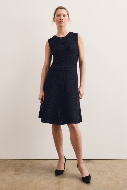 Lisio Stretch Knit Dress Navy