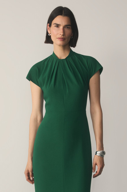 Rossano Crepe Dress Deep Green