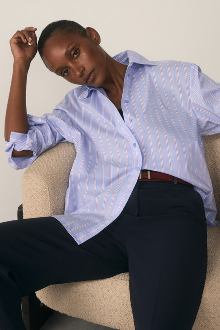 Claudia Cotton Shirt Soft Blue