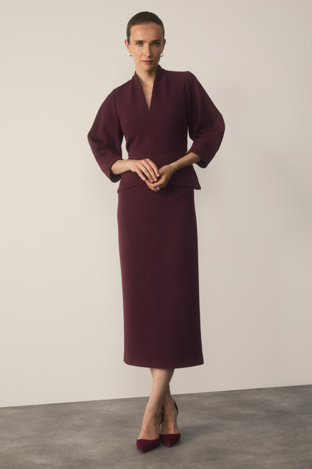 Roseta Sculpt Stretch Crepe Dress Plum