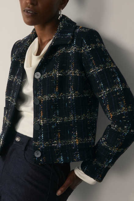 Orsini Tweed Jacket Navy And Blue