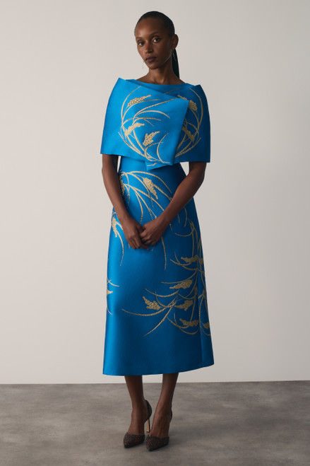 Bari Jacquard Wrap Vivid Turquoise