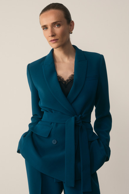 Clever Crepe Doppio Almeida Jacket Dark Teal