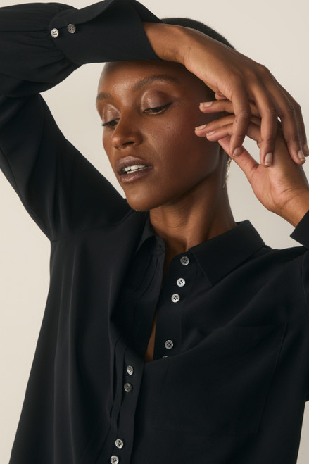 Corso Silk Shirt Black