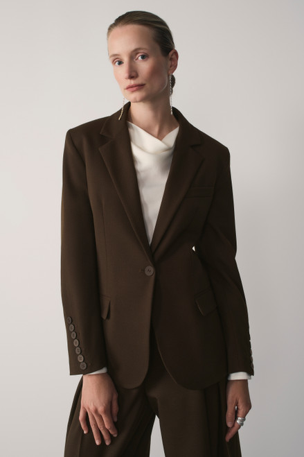 Clever Wool Blend Lucca Jacket Chocolate