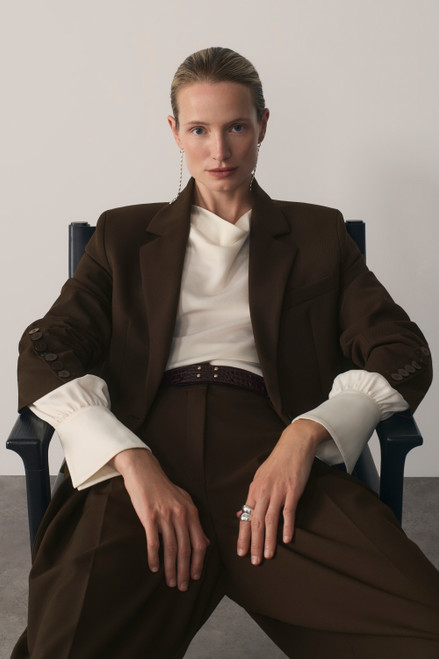 Clever Wool Blend Lucca Jacket Chocolate