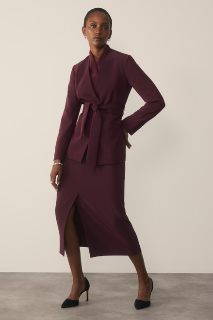Clever Crepe Selsey Jacket Deep Plum