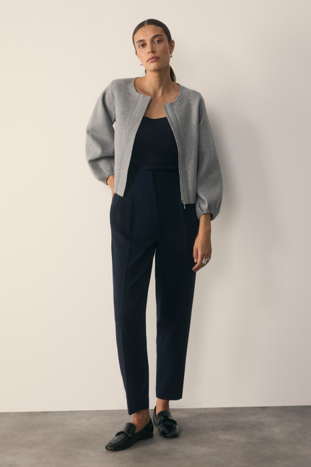 Candelo Wool Cotton Blend Jacket Grey