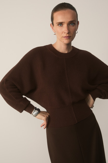 Rieti Cotton Silk Blend Sweater Raisin