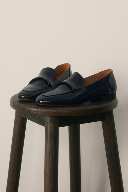 Olona Patent Leather Loafers Navy