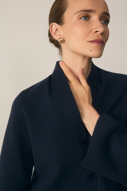 Gala Wool Cotton Blend Jacket Navy