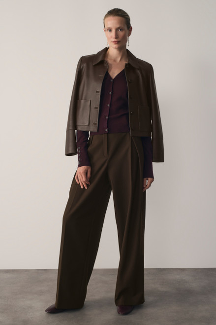 Velluto Merino Cardigan Deep Plum