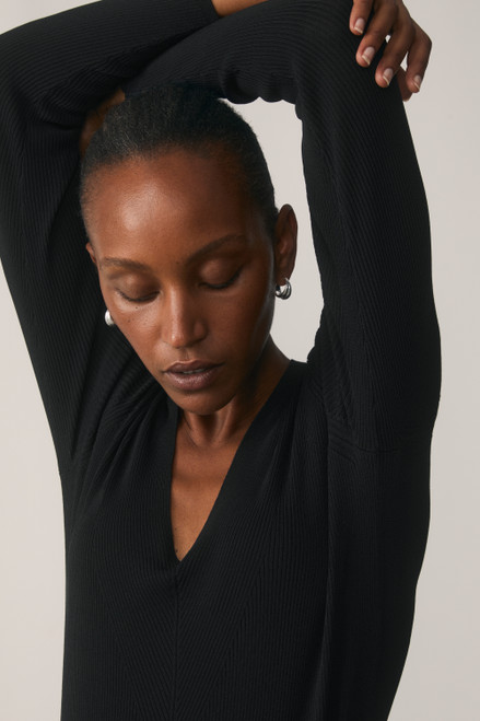 Roslin Stretch Knit Top Black