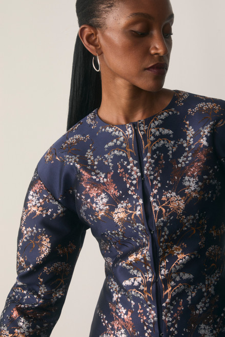 Montel Jacquard Jacket Midnight Blue