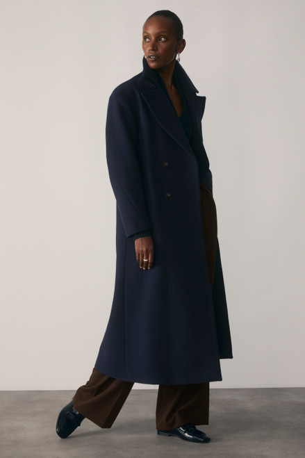 Savi Wool Blend Coat Navy