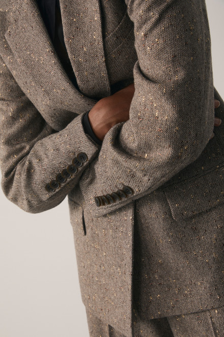 Lucca Fleck Wool Blend Jacket Chestnut