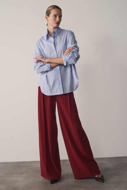 Clever Crepe Lyon Palazzo Trousers Sienna Red