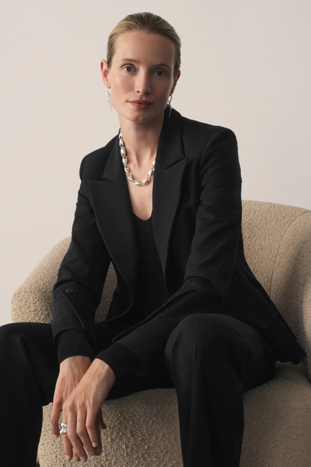 Clever Wool Blend Romano Jacket Black