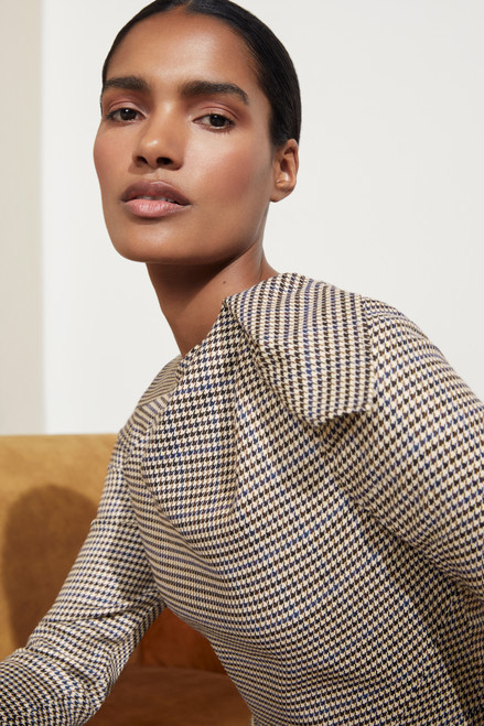 Melrose Dress Multicolour Houndstooth Jacquard