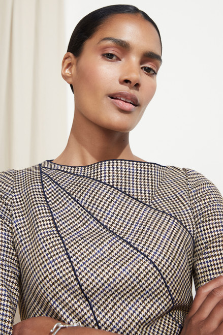 Abbott Top Multicolour Houndstooth Jacquard