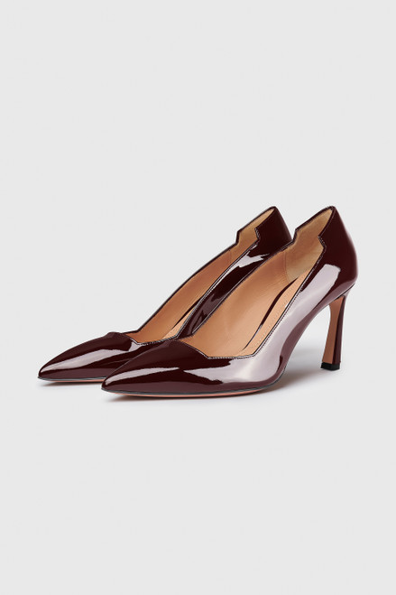 Savona Patent Leather Heels 80 Dark Wine