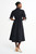 Tessano Midi Dress Navy Cotton